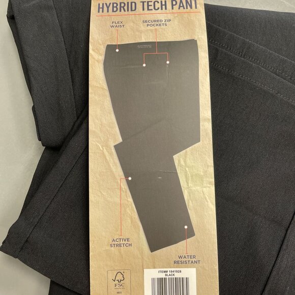 NEW Weatherproof Vintage Hybrid Tech Pants Men's 32x29 Black Regular Taper - Picture 5 of 8